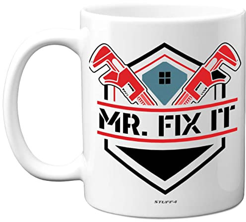 Daddy Gifts - Mr Fix It - Dad Birthday Mug Present from Son Daughter, Fathers Day Mug Gifts, Christmas Day Dad Secret Santa Gift, 11oz Ceramic Dishwasher Safe Coffee Cup