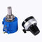 Jadeshay Potentiometer, 10k Ohm Rotary Wirewound Precision Potentiometer Pot mit 10 Umdrehungen + Knopf für Home Shop Factory Work 3590s-2-103l