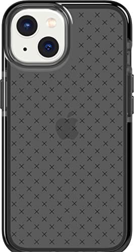 tech21 iPhone 14 Evo Check – Shock-Absorbing & Slim Protective Phone Case with 16ft FlexShock Multi-Drop Protection & Extra Buttons Smokey Black
