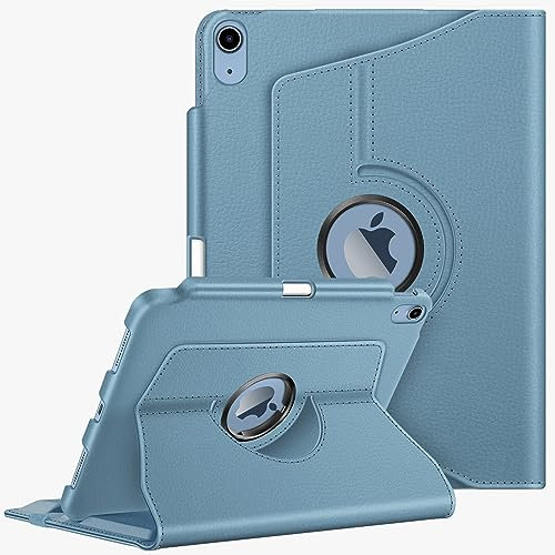 Fintie Funda Giratoria de 360° para iPad 11ª Gen 2025 (A16) de 11 Pulgadas, iPad 10ª Gen de 10.9 Pulgadas (2022) con Soporte Integrado para Pencil - Auto-Reposo/Activación,Azul Neblina
