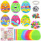 TOPJOWGA Ostern Bastelset Kinder, 24 Stück Osterhase zum Basteln, Ostereier Bastelset Kinder, Ostereier Aufkleber Osterdekoration Kreativsets zum Basteln Handarbeit, Osterdekoration Kunsthandwerk