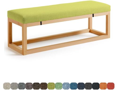Lsjoaw Bankauflage Bankkissen Sitzauflage Sitzkissen Bank 40X40X3CM Stuhlkissen Bankpolster Schaukel mit abnehmbarem Bezug für Fensterbank Outdoor Gartenmöbel Terrasse Drinnen Sitz,Light Green