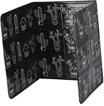 Cabilock 2 Stück Spritzschutz Für Herd Aus Aluminiumfolie - Anti-Ölspritzer Schallwand Für Küche, Gasherd Und Kochfeld, Klappbar, Hitzebeständig, 84,5 X 32,5 cm, Design: Kaktus