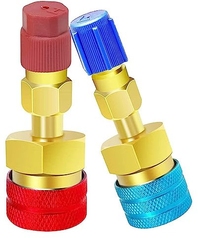 R1234YF Raccord rapide, adaptateur R1234yf vers R134a, adaptateur 1234yf vers 134a, kit de conversion de connecteur haut et bas côté pour charge CA R-1234yf réfrigérant pour climatisation