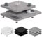 Casaria® Table Basse Gris laqué Table de Salon modulable Table Basse carrée Moderne 72x72cm avec Plateaux rotatifs