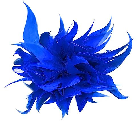 Broche en Plumes pour Femmes, Broche en Plumes Duveteuses Corsage en Plumes Coiffure en Plumes Élégante Fleur Fascinateur Broche en Plumes Vintage Corsage Broche à Épingler pour Mariage Cocktai Party