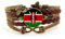 ALTCIRNMD Kenya Flag Leather Bracelet - Vintage Glass Dome Men Bangle Jewelry Gifts,Kenyan Flag Unisex Patriotic Patriot Flag Wristband For Women Country Souvenir Gift For Men Women,Brown,17+5Cm