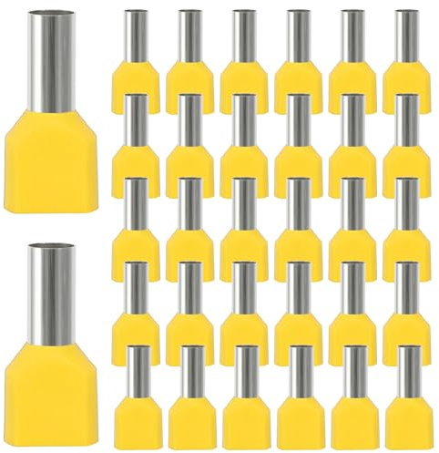 Set di 100 terminali gemelli, 6 mm², doppio set di terminali gemellate, 2 x 6,0 mm², lunghi 2 x 6 mm², 2 x 6 mm²