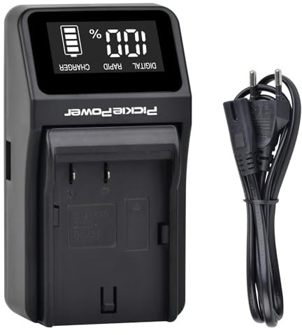 Pickle Power DMW-BLJ31 Chargeur de Batterie avec Affichage LED pour Panasonic Lumix DC-S1, DC-S1R, DC-S1H