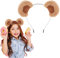 Sibba Bärenohren Stirnband Niedliche Stirnbänder Tierkappen bewegliches Haarband Weiches Make-up Stirnband Kostüme Haarschmuck Passend für Frauen Mädchen Party Fotografieren Gesicht Waschen Cosplay