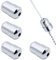 LNJBABAO 4 Pack Pull Cord Joiner Metal Chrome Pull Cord Joiner Cord Connector for Ceiling Light Switches Shower Blinds Fan Pull Cord