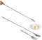Menügabel Edelstahl Gabel mit Ausziehbarer Teleskophand, 22 bis 64 cm Lange Einziehbare BBQ Obst Dessert Gabel für Geschirr Zubehör