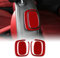 KUNGKIC Per Fiat 500 2008-2023 Auto Sedile anteriore Schienale Sticker Sedile Schienale Maniglia Cover Trim Fibra di carbonio Accessori Interni Regalo (Rosso)