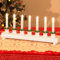 Lewondr Weihnachten Schwedischen Kandelaber, Elektrische Kerzen mit 7 Flammenlose Kegelkerzen, hölzerne Kerze Brücke Licht mit USB betrieben, Dekorative Weihnachtskerze Lichter für Hochzeit, Weiß
