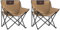 vidaXL Chaise de Camping avec Poche Pliable Lot de 2 Marron, Chaise de Camping Pliante, Chaise d'extérieur Pliante, Chaise de Camping Pliable