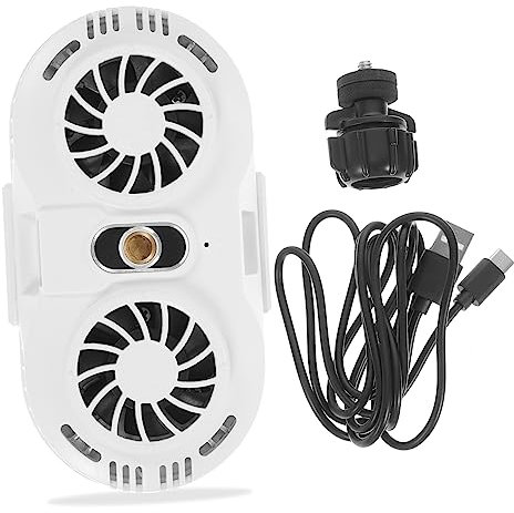 KONTONTY Semiconductor Phone Cooler Dual Silent Fans for Efficient Heat Dissipation Noise Reduction Technology Usb Type Charging Compatible Cell Phones