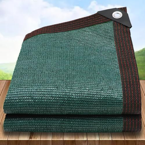Rete Ombreggiante Con Occhielli Verde Scuro Rete Ombreggiante Protezione Solare 90% Telo Ombreggiante da Giardino Rete Parasole Tessuto Traspirante per Terrazza Pergolato (7x7m/23x23ft)
