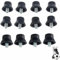 Aczyqws 12PCS Replacement Football Studs Black Football Stud 2 Sizes Plastic Stud for Football Boots Anti-Slip Metal Studs Football Boots for Adult Children Soccer Shoes Black