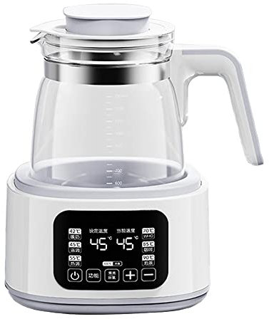 - Tea Kettles Flask 1.3L Glass Kettle, 72H Glass Kettle with Heat Preservation Function, 360° Chassis Heating Fast Water Heater, Led Temperature Prompt and Touch Screen Control/White