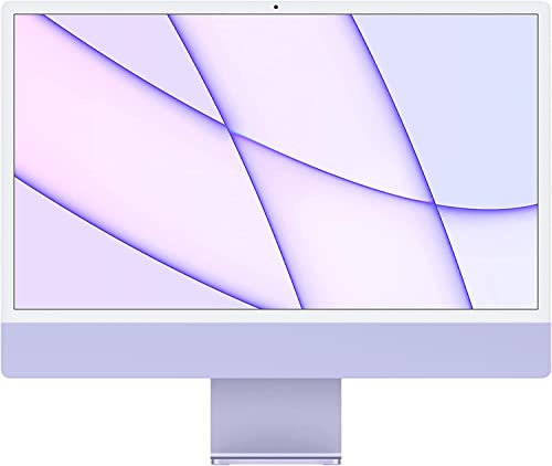 2021 Apple iMac mit Apple M1 Chip (24-zoll, 8GB RAM, 512GB SSD Kapazität) (QWERTY English) Violett (Generalüberholt)