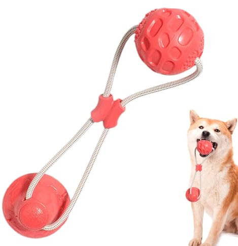 giocattolo in corda per cani, con ventosa, giocattolo per cuccioli, riutilizzabile, giocattolo interattivo per cani, per la pulizia dei denti del cane, per alleviare la noia