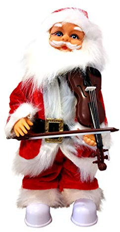 Singender und bewegender Weihnachtsmann Musik Weihnachtsdekoration (Violine Modell Weihnachtskugeln und Formstile