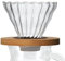 Goutteur à café V 60, filtre à café infusé à la main, entonnoir à verser une seule tasse, cône à café en verre transparent avec support, tasse filtre à café pour les amateurs de café