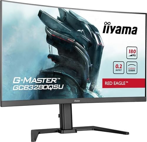 iiyama G-Master GCB3280QSU-B2 32 VA CURVO QHD 180Hz 0.2ms USB-A Altavoces Altura Ajustable