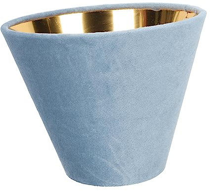 ETHZZLE E27 Velours Lampenschirm Hellblau Stylischer Stoff Lampenschirm Für Tischlampen Dekorativer Lichtschutz Vielseitig Einsetzbar Modernes Design Für Gemütliche Wohnräume