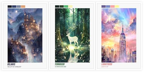 DFKJIB Sarah J. Maas Books, Vintage-Leinwand, Wandkunst, Akotar, Glasthron, Dornenhof und Rosen und Halbmond-Stadt-Serie, Kunstposter, Fantasy-Drucke, Gemälde, Dekoration, Schlafzimmer, 30,5 x 40,6