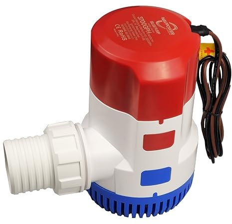 Bomba de sentina 24 V 3700 GPH Navpower – Gran caudal, salida 40 mm, compacta y resistente, ideal para barcos y aplicaciones náuticas