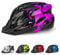 Fahrradhelm Kinder, Verstellbarer Kinderhelm für Jungen und Mädchen im Alter von 3–15 Jahren, Multisport-Kinderhelm (50–59cm), Sicherheitshelm für Fahrrad, Roller, Skating (Purple, M：54-59cm)