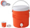 Insulated Water Dispenser 3.8L 9x8.5x10 Orange Beverage Dispenser with Spigot & Handle Portable Leakproof for Camping, Picnic, Party & More