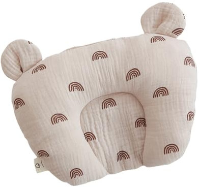 Babykissen Plagiozephalie Cotton,Neugeborenenkissen,Baby-Kissen für den Kopf, hilft EIN Plattkopfsyndrom vorzubeugen und zu behandeln,für 0-12 Monate Neugeborene,Nackenstütze für Kinderwagen oder (B)