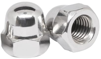 BACSHBY 20 Piezas Tuercas Ciegas Hexagonales M6 Acero Inoxidable DIN 1587 Tuercas Sombrerete Hexagonales para Tornillos, Pernos y Varillas Roscadas