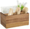 Zetqhuu Range-Couverts - Organisateur de Couverts en Bois | Rangement De Coutellerie Gain De Place À 4 Compartiments Pour Fourchettes Baguettes Cuisine Maison Particuliers Espaces
