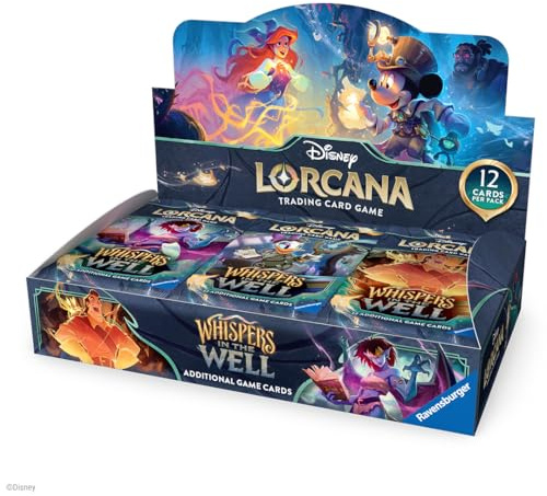 Ravensburger Disney Lorcana TCG: Whispers in The Well Booster Pack Display - 24 Packs with 12 Trading Cards Each - Ideal for Collectors & Disney Fans - Ages 8+