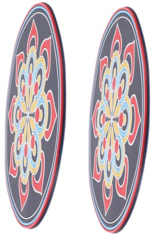 DEARMAMY 2 Stück Klangschalenkissen mit Mandala druck Rutschfestes Sound Bowl Pad aus Hochwertigem Material für Meditation Yoga Vielseitig Einsetzbar als Tisch Dekounterlage