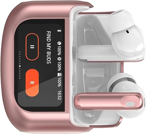 Thunelec Touchscreen Bluetooth Kopfhörer, 2026 In Ear Kopfhörer Kabellos Bluetooth Rose