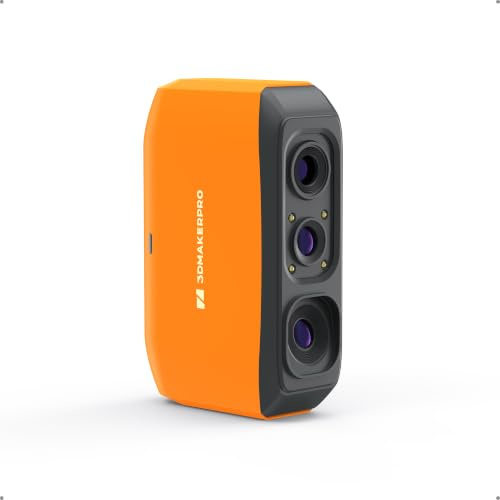 3DMakerpro Fox 3D Scanner für 3D Drucker, Handheld mit KI, 0,07mm Präzision | Einsteigerfreundlicher 3D-Scanner mit Drehteller & markerloser Verfolgung. Perfekt für die schnelle 3D-Modellierung