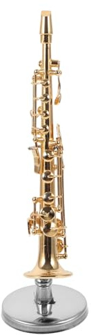 Hemobllo Modèle de Saxophone Miniature en Cuivre Or Décoratif Résistant aux Chocs pour Décoration Maison ou DIY Micro Paysage Présent pour Garçon et Filles