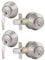Gobrico 2 Keyed Alike Double Cylinder Deadbolts Door Locks, Satin Nickel,Keyd Both Sides,Combo Locksets for Exterior Interior Door