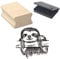 Stempel mit Motiv « kleines FAULTIER » ca. 40 x 40 mm - Motivstempel aus Holz mit Kissen - für Scrapbooking Embossing Basteln - Tiere Faultiere Zoo