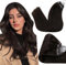 Hetto Microring Extensions Echthaar 45 cm Braun Extensions Echthaar Microring Dunkelstes Braun Invisible Micro Loop Remy Haarverlangerung 50 stück 50g #2
