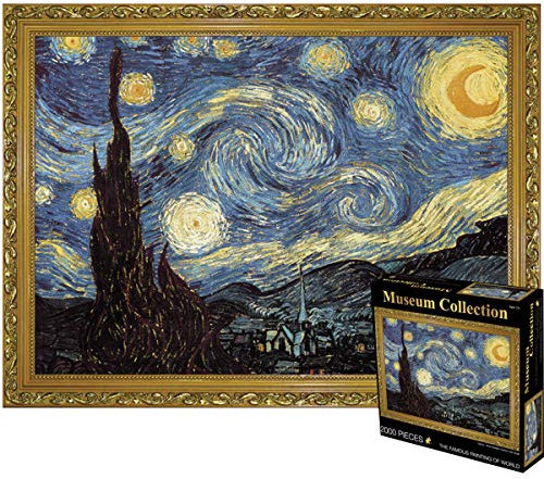 LUUFAN 2000 Stück Puzzle große Puzzle Spiel Kunstwerk für Erwachsene Teens - Starry Night (39,4 x 27,6 Zoll)