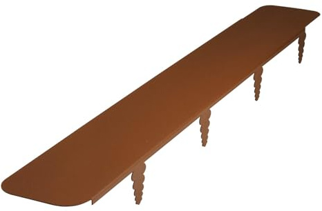 bellissa - Mähkante für Mähroboter aus Cortenstahl 80,1x12cm, 50 Stück - Gesamtnutzlänge ca. 38,5m - Befahrbare Rasenkante einfach zu verlegen – Plastikfreie Beetbegrenzung für Garten, Rasen & Beet