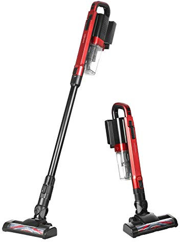 Powersonic HH500 Rechargeable Cordless Handheld Vacuum Cleaner 200w Lithium Power 18.5v 2200mAH with motorized Floor Tool for Carpets Hard floors Car and Pet Hair