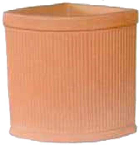 VASO ANGOLARE IN TERRACOTTA, ALTEZZA CM. 53, LUNGHEZZA CM. 50, LARGHEZZA CM. 33 FIORIERA ANGOLO A MURO IN COTTO NATURALE