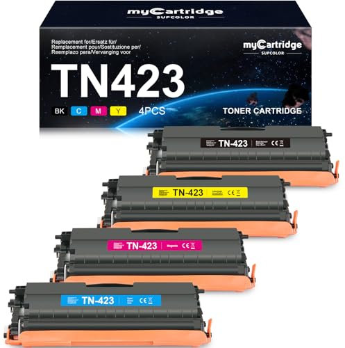 myCartridge SUPCOLOR TN423 MFC-l8690CDW Toner Kompatibel für Brother TN-423 TN423 TN421 Toner für Brother MFC-L8690CDW MFC-L8900CDW HL-L8260CDW HL-L8360CDW DCP-L8410CDW MFC-L8690CDW Toner 4er-Pack