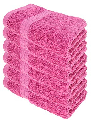 Julie Julsen® Bio Handtuch-Set, 6 Handtücher in 32 Farben erhältlich weich und saugstark Pink 50x100 cm